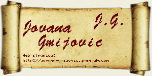 Jovana Gmijović vizit kartica